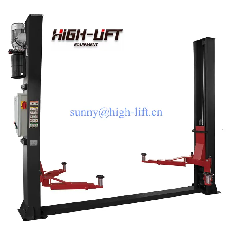 Automatic release Baseplate 2 Post Lift Auto Hoist for sale