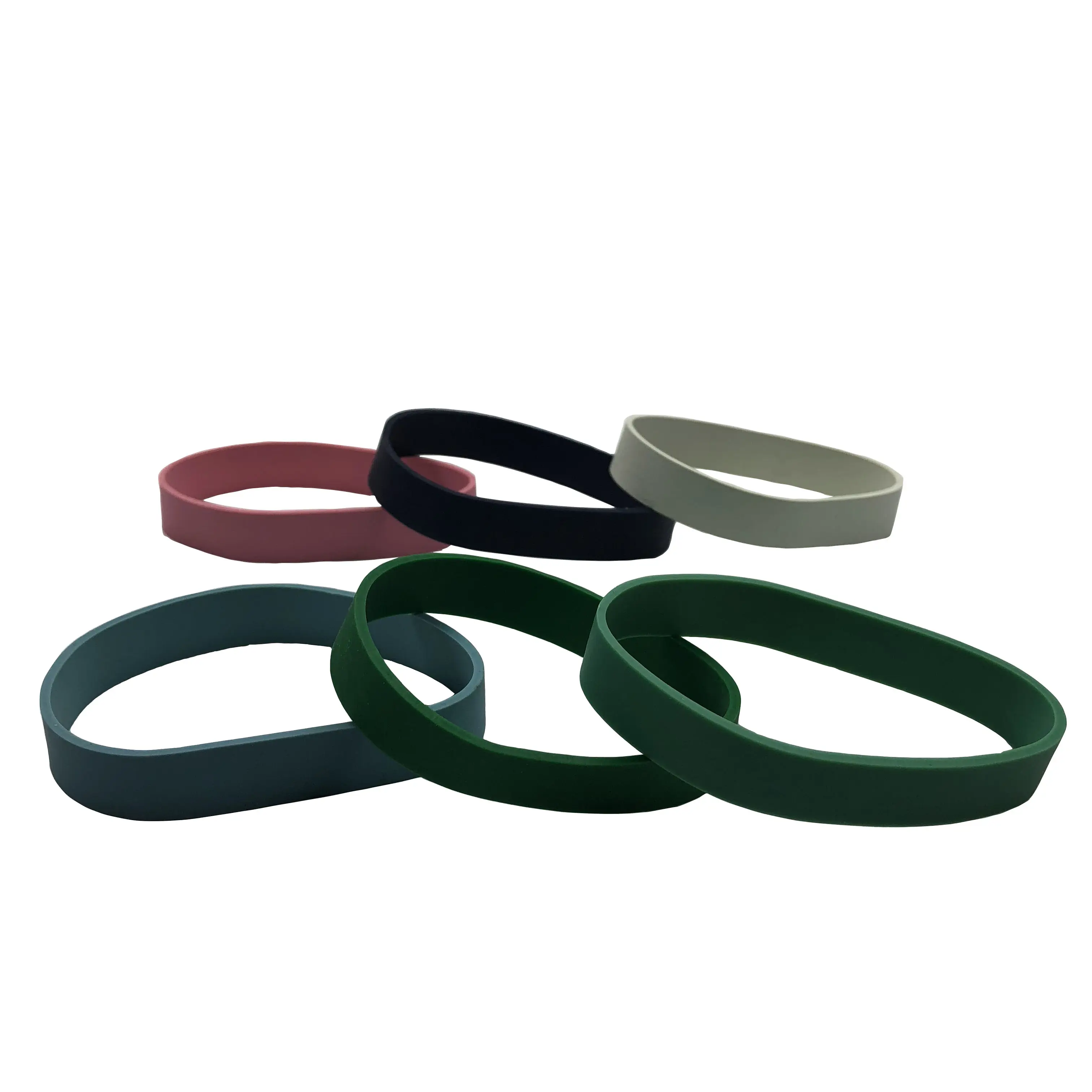 Prezzo di fabbrica braccialetti in gomma naturale/silicone colorati ecologici per bambini e adulti