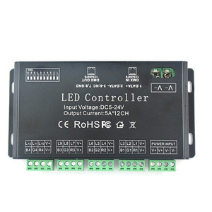 12 canal DMX decodificador RGB LED controlador 60A PWM DMX512 Dimmer conductor para RGB RGBW tira de LED y LED módulo de luz DC12V-24V - Product Image 5