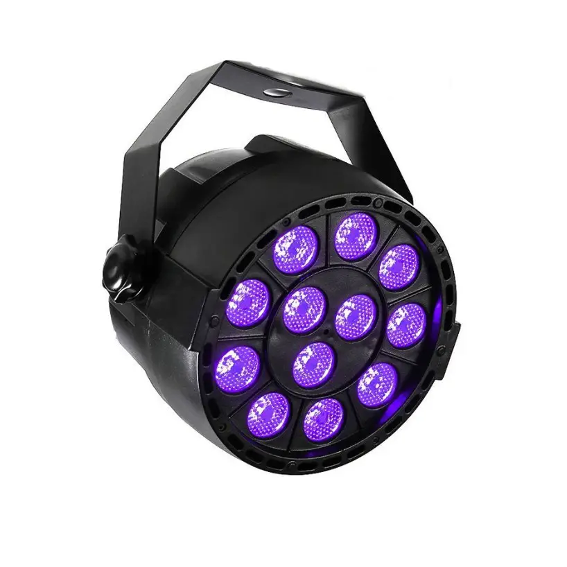 Colore viola 12 led Par Luce Della Fase 36 W DMX 512 UV Mini Par di Illuminazione A Led per Club DJ