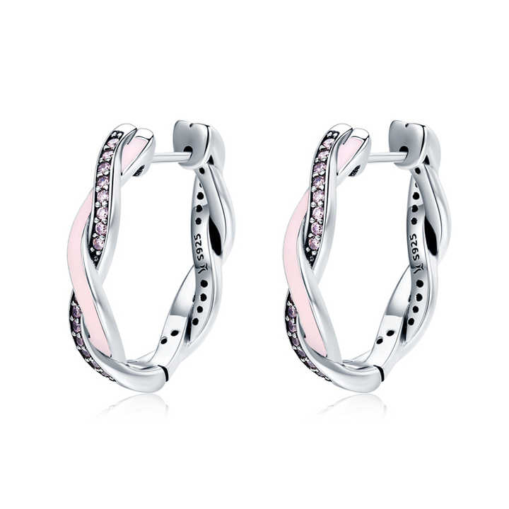 Qings Cheap Circle Earrings 925 Sterling Silver Zirconia Hoop Earrings