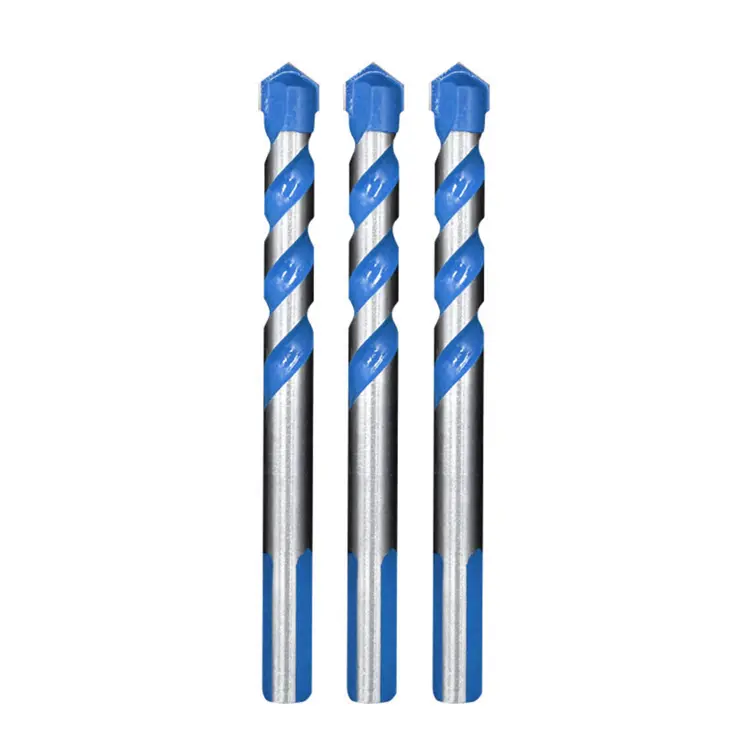 Brocas helicoidales con punta de carburo de tungsteno para azulejos de vidrio, herramientas de perforación de cerámica, 6mm, 8mm, 10mm, 12mm