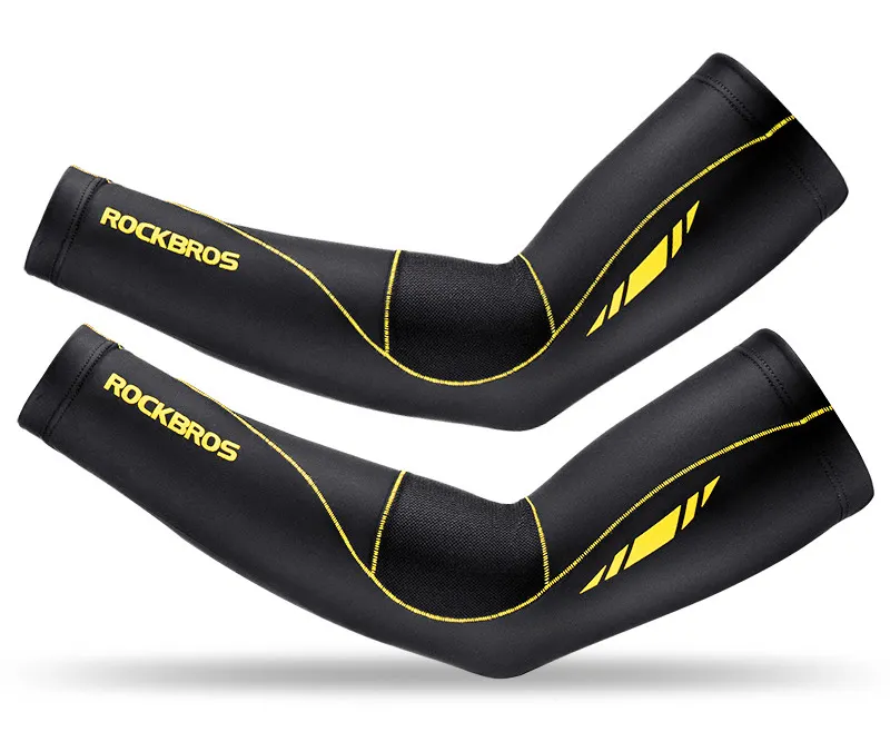 ROCKBROS Ice Fabric Cycling Arm Sleeve Men Women Camping Summer Sun UV Protection Basketball Sleeve Running Bicycle Arm Sleeve