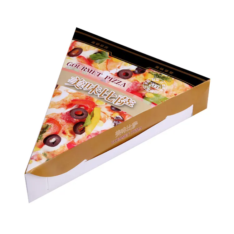 Boîte d'emballage personnalisée en carton, pour aliments rapide, 10 pièces, Mini Triangle, tranche unique, boîtes de Pizza