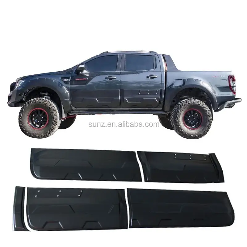 YCSUNZ ABS negro moldura de puerta de coche revestimiento de carrocería para Ford Ranger 2015 2016 2019 accesorios de moldura de puerta de coche lateral