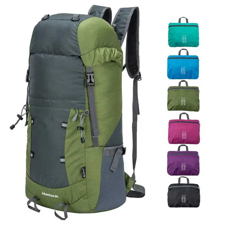 40L Lichtgewicht Packable Rugzak Opvouwbare Wandelen Bag Travel Trekking Dagrugzak