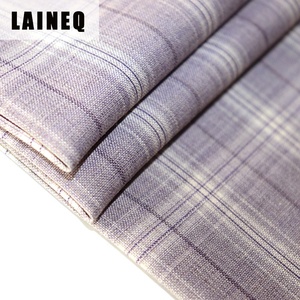 Süper 120s fantezi kamgarn yün ekose kadın takım elbise pantalonları için takım elbise kumaşı