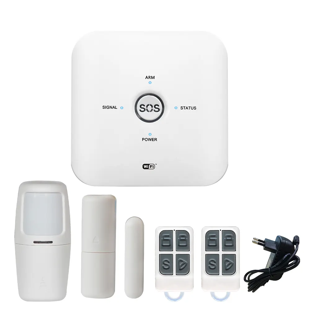 חכם בית אבטחה אלחוטית WIFI + GSM אזעקת SOS מערכת עם tuya Alexa ו-google בית שליטה