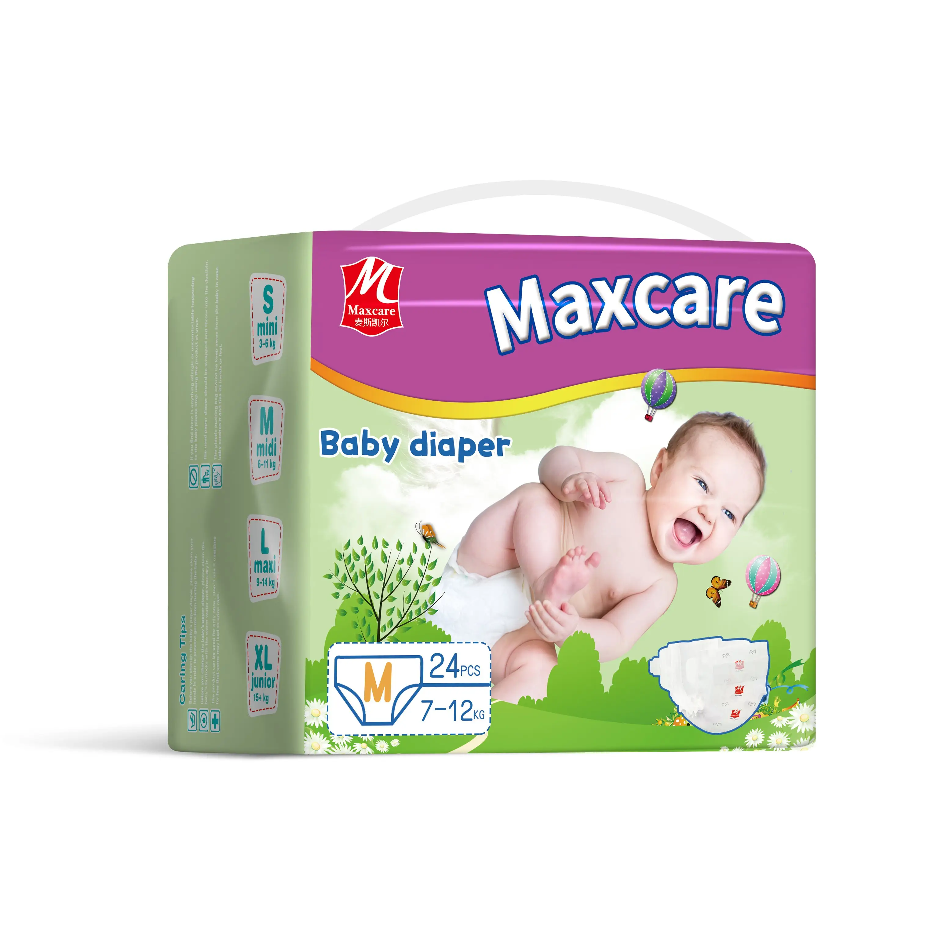 Maxcare Grosir Celana Latihan Xxl Sekali Pakai Popok Unidry Kelas A Popok Bambino Popok Bayi Kain Non Tenun OEM ODM Bernapas