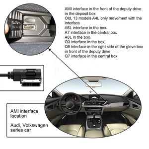 To Audi A3 A4 A5 A6 S5 A6 A8 Q7 S4 S8 Hot <strong>Sell</strong> Car Media <strong>AMI</strong> MDI to Stereo 3.5mm Audio USB Female AUX Adapter Cable Black Rohs - Product Image 6
