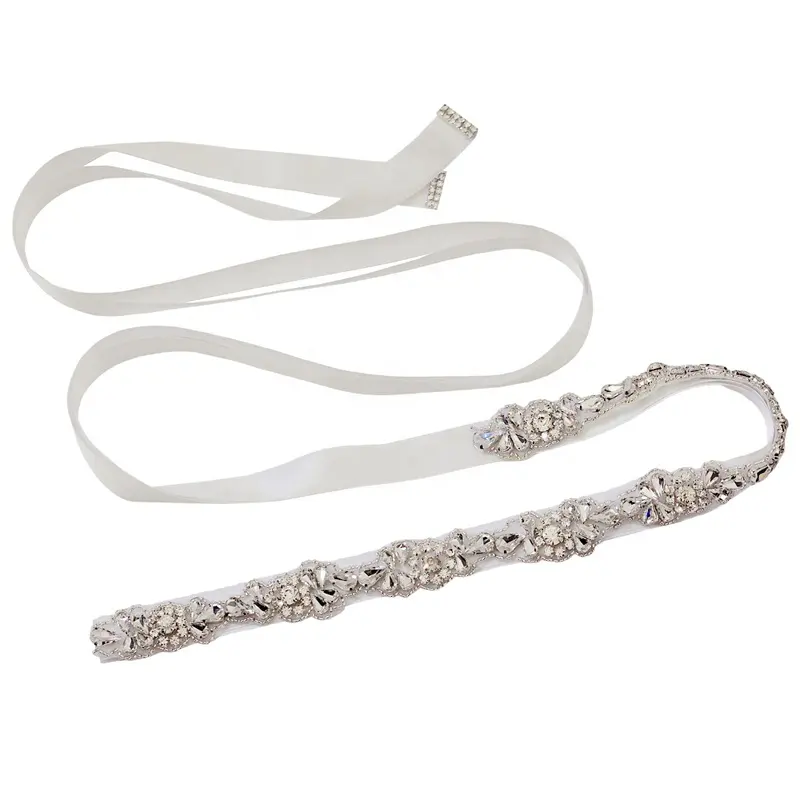 Di lusso Del Rhinestone Dei Capelli Della Fascia Nuziale Cinture di Promenade Del Partito Accessori Da Sposa Sash Cintura Da Sposa