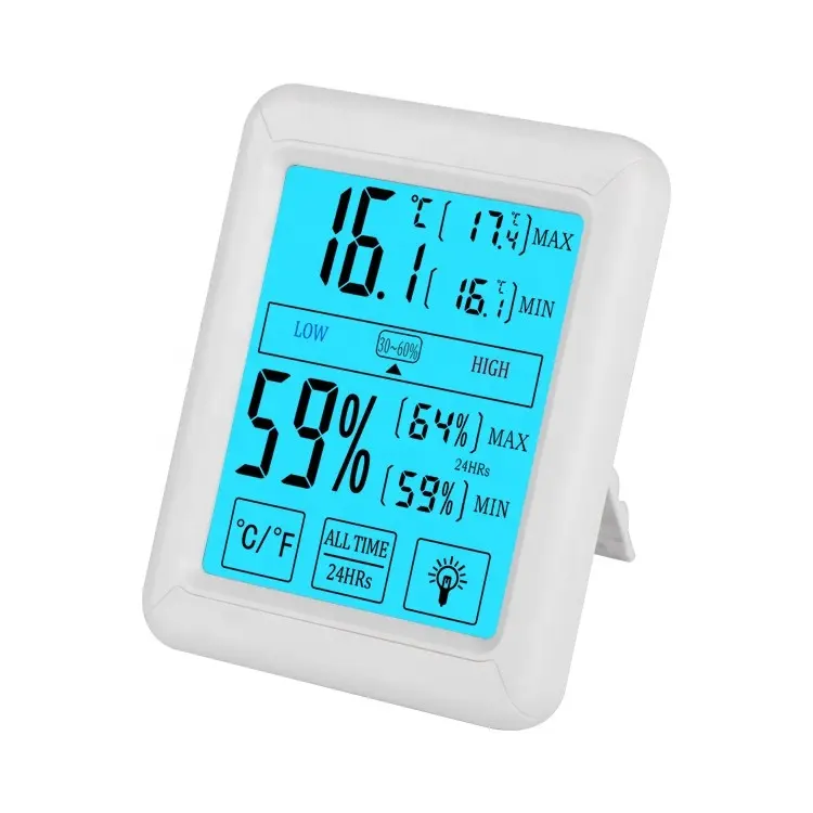 Backlight Display Thermo-hygrometer Room Maximum Minimum Thermometer Hygrometer