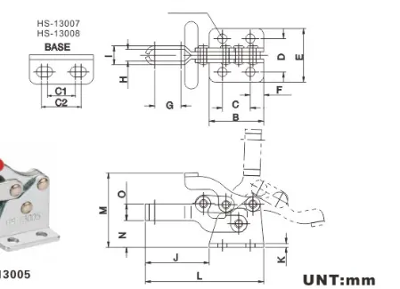 Mini abrazadera de palanca de HS-13005, Similar a 305-U, abrazadera de palanca Vertical para plantilla, gran oferta