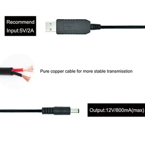5V USB to <strong>DC</strong> 12V WiFi Router Power Bank Boost Cable UPS 1Meter 3.28FT with Adaptor 5.5mmx2.1mm <strong>DC</strong> <strong>DC</strong> Step up Converter Cable - Product Image 5