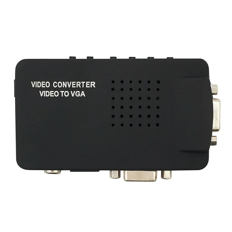 AV S-Video naar VGA component Converter Box CCTV DVR PC Laptop naar TV Projector AV Input naar VGA uitgang Video Converter