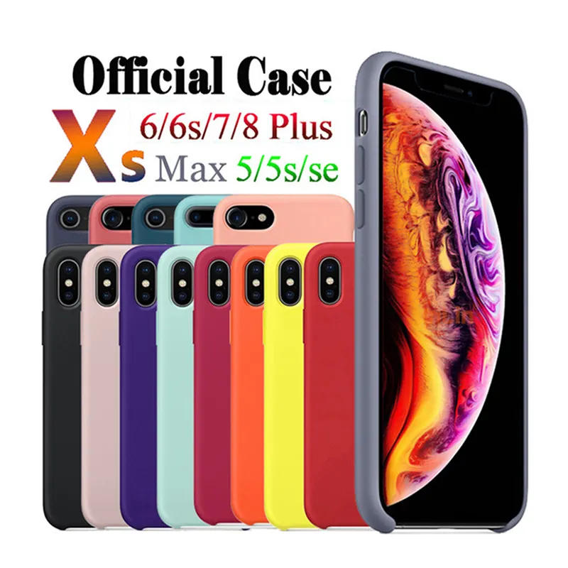 Para iPhone x funda silicona líquida, silicona carcasa Gel goma antigolpes Cover Case para iphone x