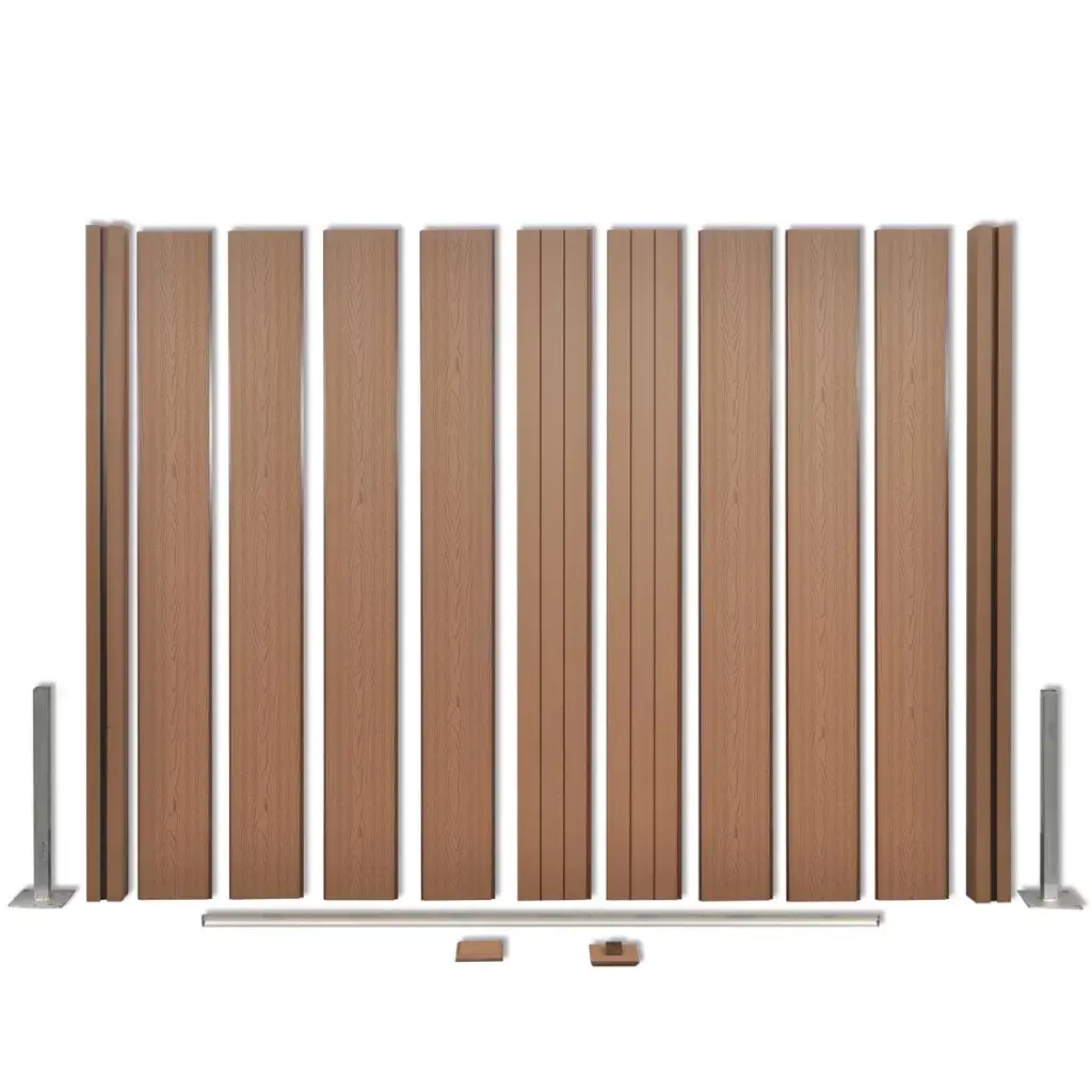 Extérieur Nouveau type de bois utilisant des panneaux de clôture en bois plastique wpc clôture composite