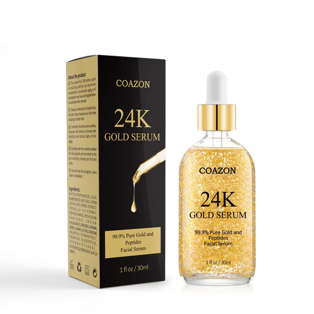 24 K Gold Serum Straffende Feuchtigkeits Anti-Falten Anti-Aging Hautpflege Feuchtigkeitscreme gesichts serum 30 ml OEM /ODM