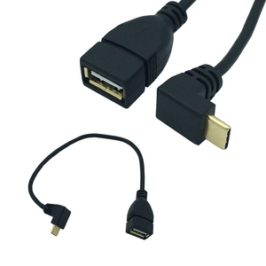 免费样品 OTG USB 2.0 A 母到右角度 USB 3.1 type c Type-c male cable