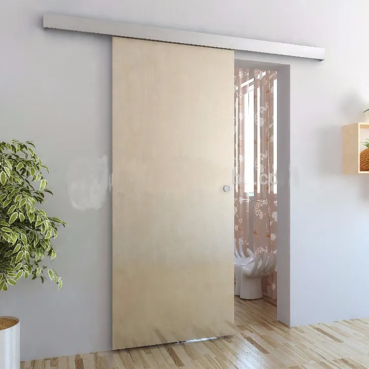 Nueva llegada, Venta caliente de madera maciza de puerta de Granero deslizante de la puerta del panel de diseño de aleación de aluminio de hardware