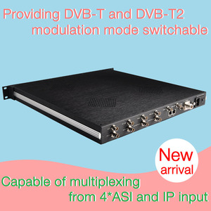Modulador DVBT2 DTV, modulador de DVB-T2 terrestre para TV, BNC, 1PPS, salida de bucle de entrada, UDP, 10MHz, referencia, IPTV a DVB T