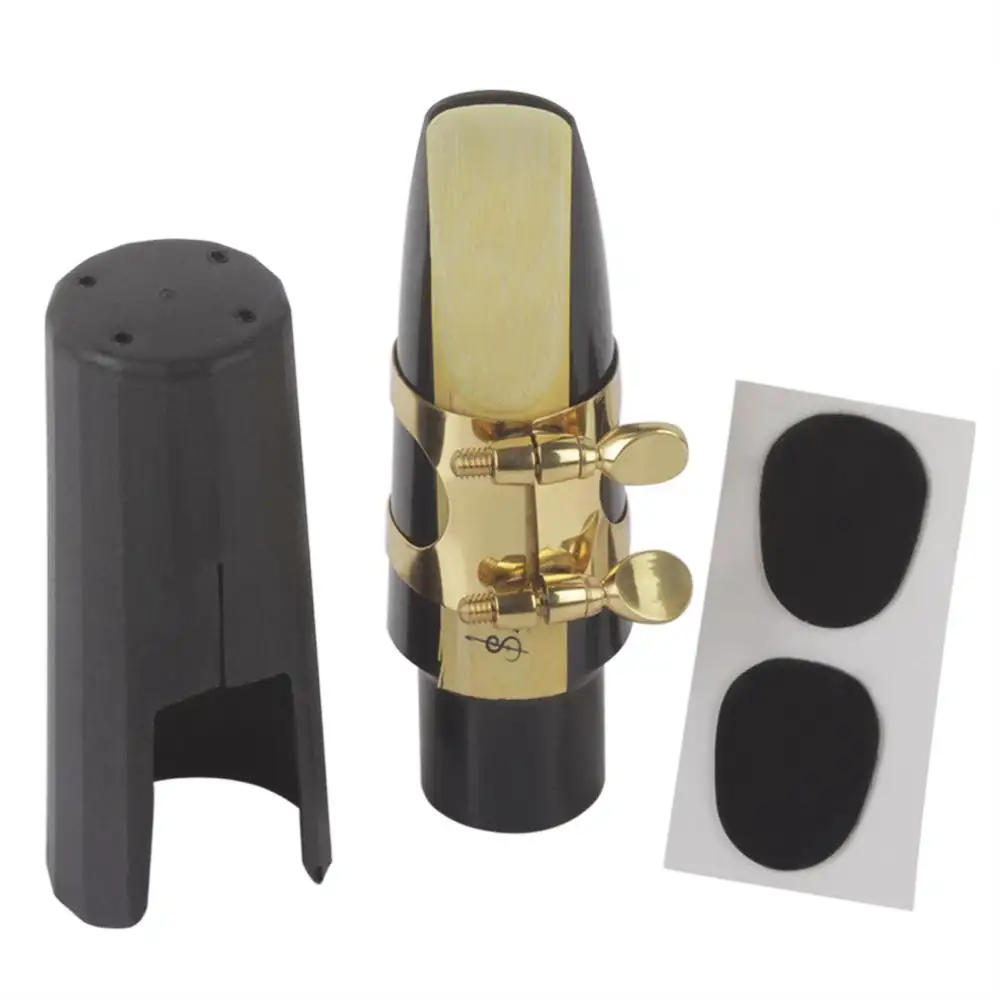 China novo Material De Metal popular Padrão pad clipe chapéu acessórios set kit Bocal de Saxofone tenor cana