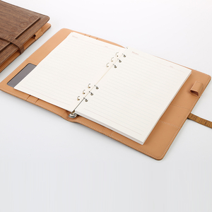 Custom <strong>Printing</strong> Metal Ring Binders Leather Spiral Journal Book Wood Journal <strong>Notebook</strong>