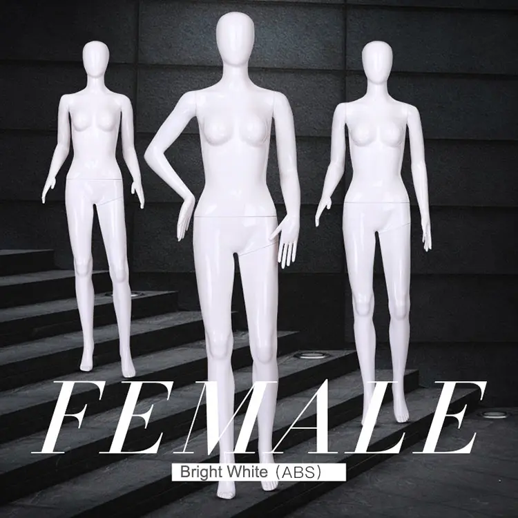 XINJI Wholesale Plastic Fashion Dummy Mannequins White Women Mannequin Female Full Body Display