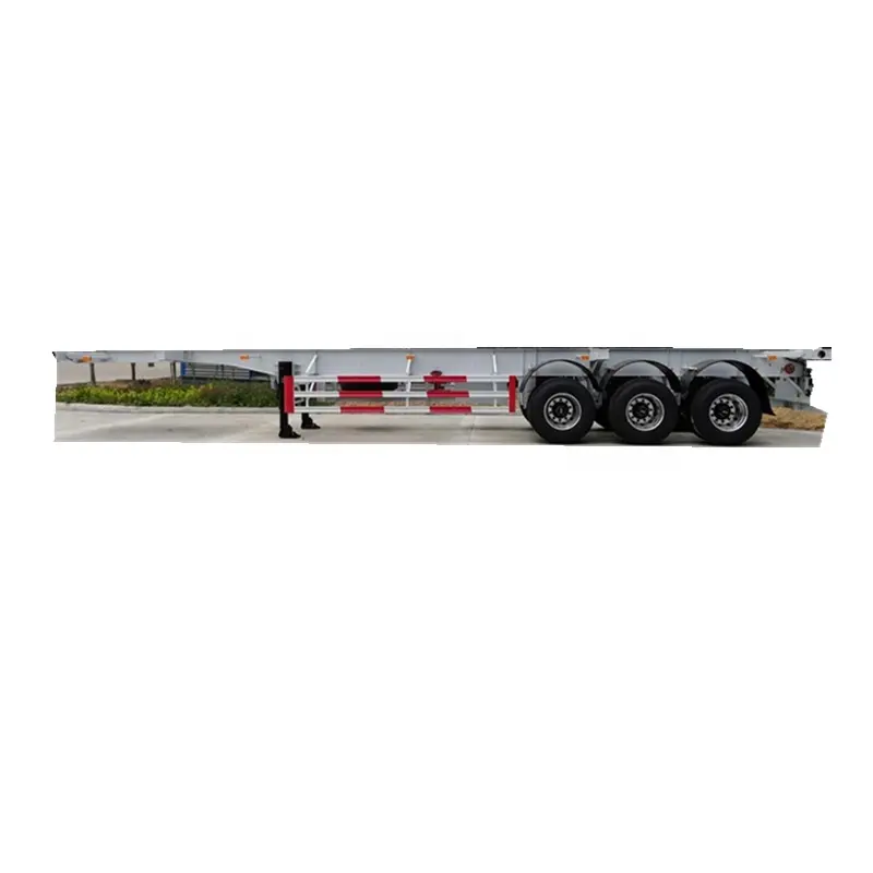 CLW 3 assi 40 ton Flat-Bed Rimorchio 40ft container truck