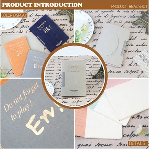 Livros de nota 3x <span class=keywords><strong>memo</strong></span>, tampa de pano notas de passaporte com folha de ouro