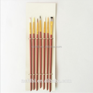 工場安い価格taklonブラシ芸術と工芸品アクリルアートブラシセット、盛り合わせヒントカラフルナイロンペイントブラシ用キッズ