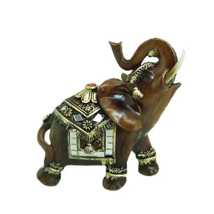 Cina fornitura prezzo promozionale golden elephant scatola in lega di elefante figurine