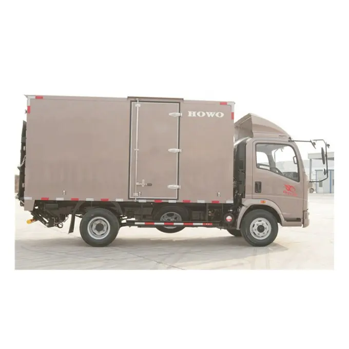 Cheapest price 4 tons howo small gas bottle transportation box cargo truck for sale for Burma Peru Chile