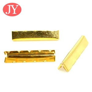 2 Inch <strong>50mm</strong> Gold Color Brass Metal End <strong>Tip</strong> for Ladies Dress Belt Tipping