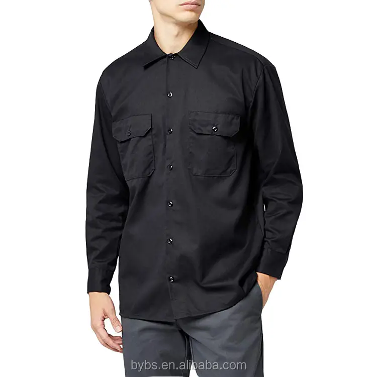 Camisa masculina de manga comprida, 100% algodão, dois bolsos, pano macio, para trabalho de caça, uso ao ar livre, venda imperdível