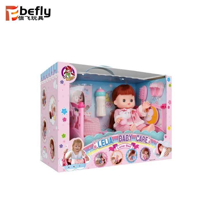 Adorável design bebê brinquedo boneca, berço, cama para boneca