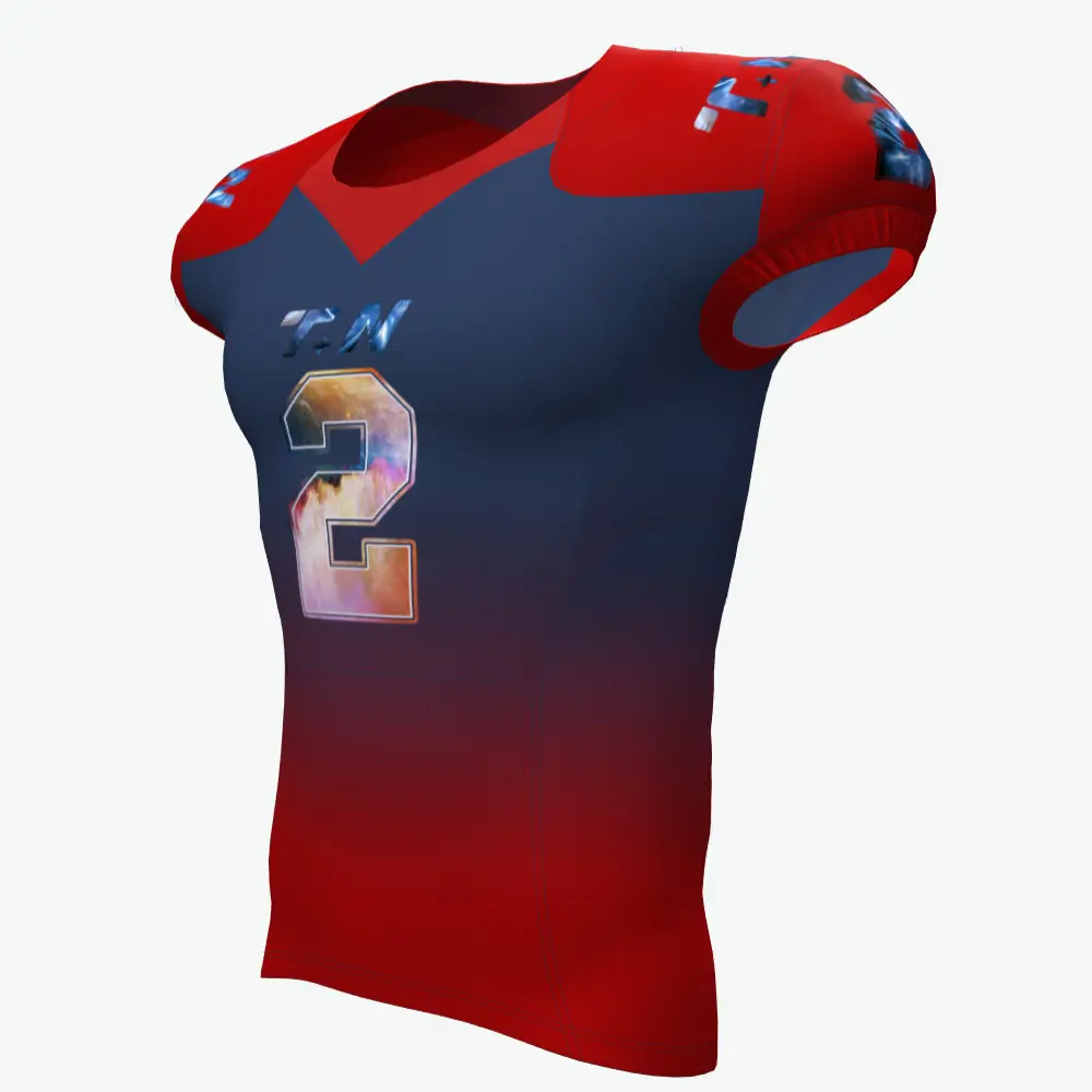 Camiseta de fútbol americano, personalizada por sublimación, alta calidad