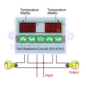 Controlador de temperatura Digital de doble pantalla, termostato inteligente, regulador de temperatura, controlador de incubadora, interruptor con Sensor Dual - Product Image 6