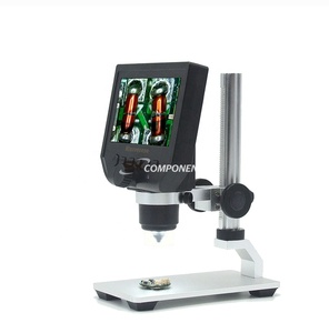 600X microscópio digital microscópio eletrônico de vídeo 4.3 polegada metal stand HD LCD solda microscópio telefone reparação lupa