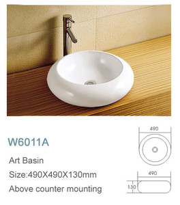 独特的西方卫浴台面壳形浴室洗手盆 - Product Image 4