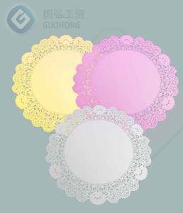 Disposable 10&quot; 12&quot; 14&quot; Inches China Food Grade <strong>White</strong> <strong>Round</strong> <strong>Paper</strong> Dollies Platemat - Product Image 2