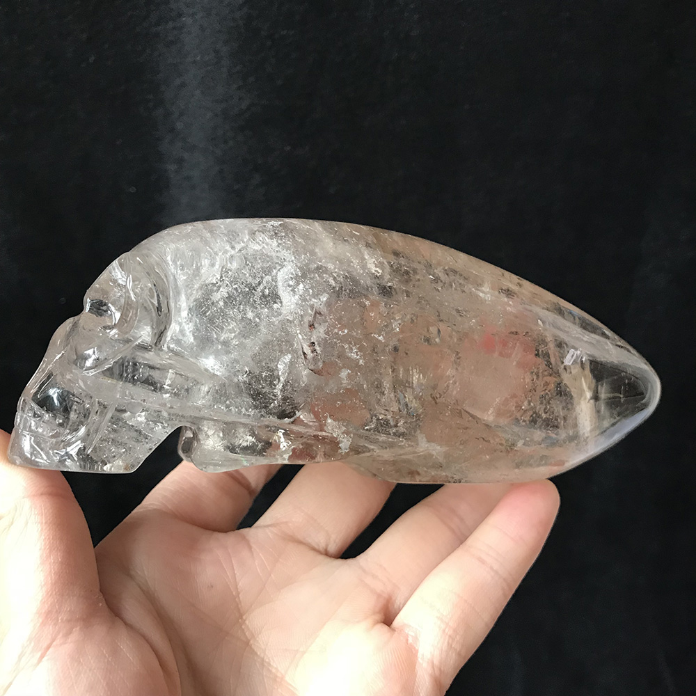 Crâne de quartz fumé
