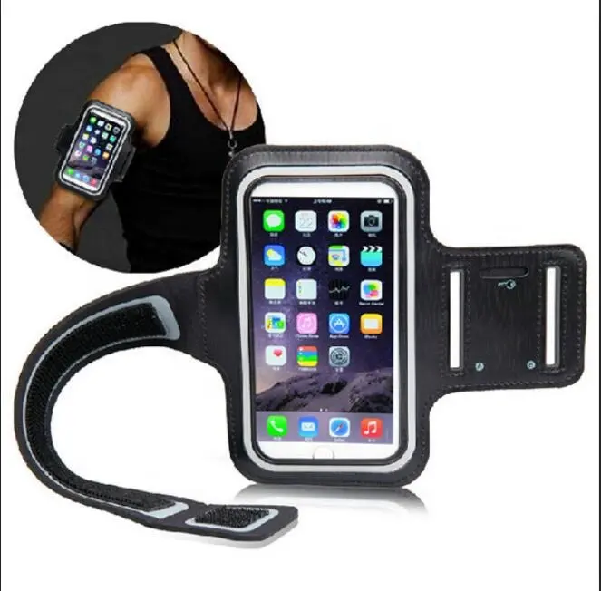 Brassard de sport ultra léger ceinture réglable bracelet étanche brassard de course étui trou de clé accessoires de téléphone portable pour iPhone