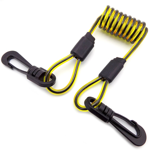 Safety Coiled <strong>Spring</strong> Tool Lanyard <strong>Wire</strong> With Plastic Snap <strong>Hooks</strong>