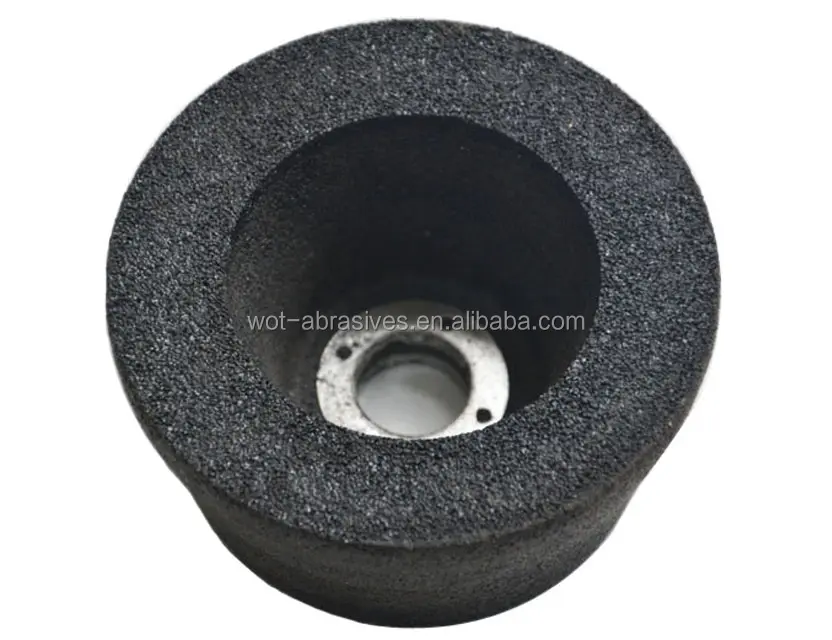 Roda de moagem de pedra do copo do carboneto de silicone abrasivo da resina para o metal
