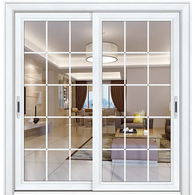 الألومنيوم النوافذ والأبواب مصنع انزلاق الباب زجاج لامع مزدوج تستخدم الداخلية أو الخارجية