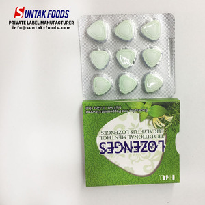 吸塑包装9片锭剂薄荷糖果桉树糖果木糖醇无糖薄荷糖果来样定做工厂
