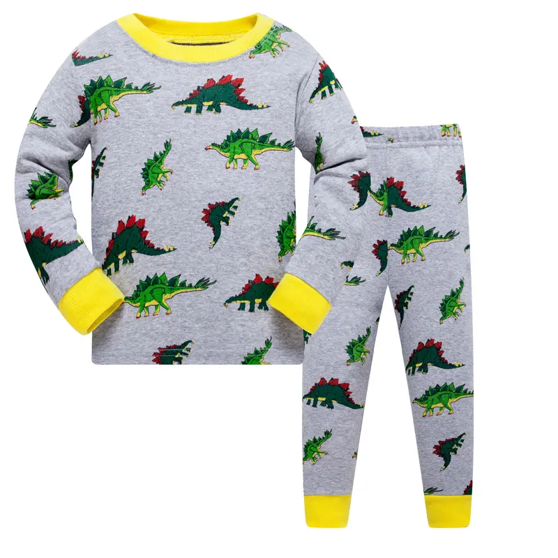 2-7Y, mới nhất mùa thu mùa đông Trẻ Em Quần Áo Bộ Bé Trai Đồ Ngủ Dài Tay Áo Trẻ Em Ngủ 100% Cotton Trẻ Em Pyjama Trẻ Em 024