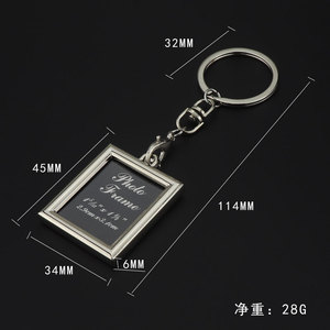 リンゴの形のフォトフレーム金属キーホルダーキーリングリンクペンダントフォトギャラリー写真ギフト付き車の広告 - Product Image 3