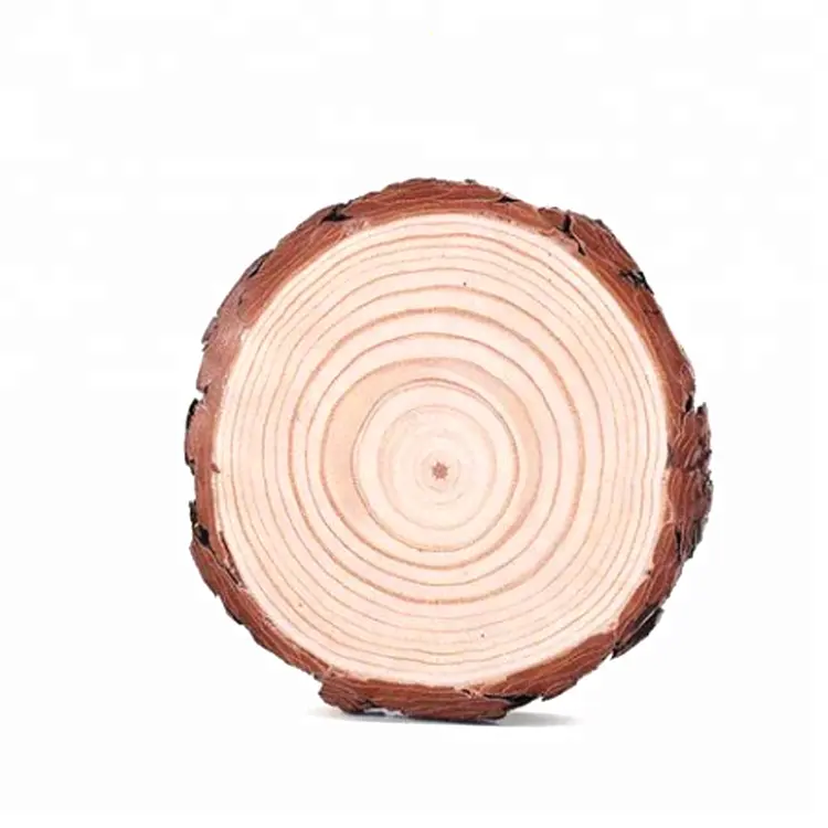 卸売パーソナライズされた天然未完成木製クラフトウッドスライス樹皮付きDiy手描き/家の装飾
